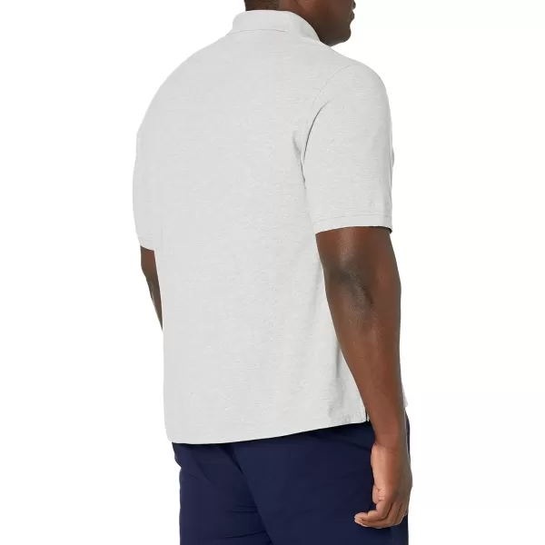 Amazon Essentials Mens RegularFit Cotton Pique Polo Shirt Available in Big amp TallLight Grey Heather