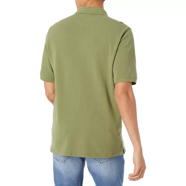 Amazon Essentials Mens RegularFit Cotton Pique Polo Shirt Available in Big amp TallLight Olive