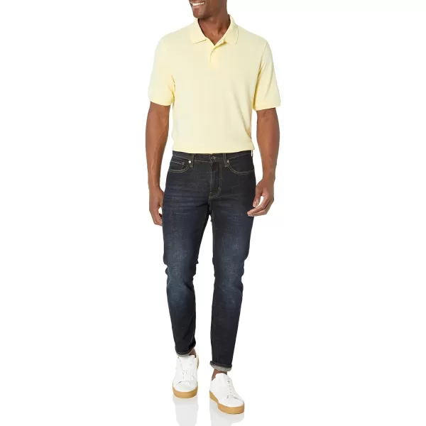 Amazon Essentials Mens RegularFit Cotton Pique Polo Shirt Available in Big amp TallLight Yellow