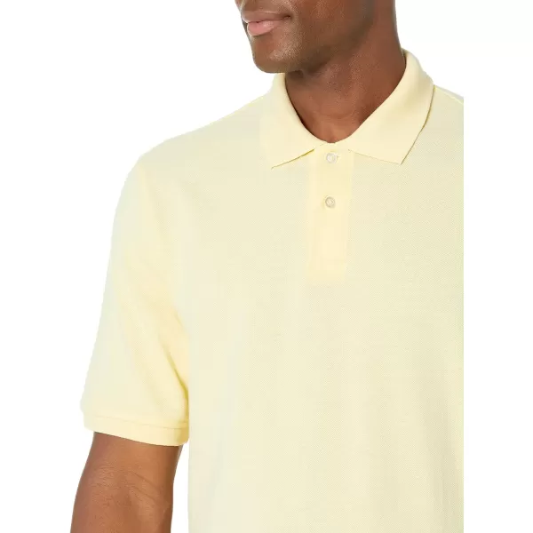 Amazon Essentials Mens RegularFit Cotton Pique Polo Shirt Available in Big amp TallLight Yellow