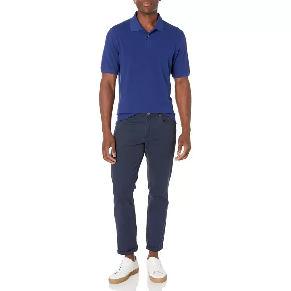 Amazon Essentials Mens RegularFit Cotton Pique Polo Shirt Available in Big amp TallNavy