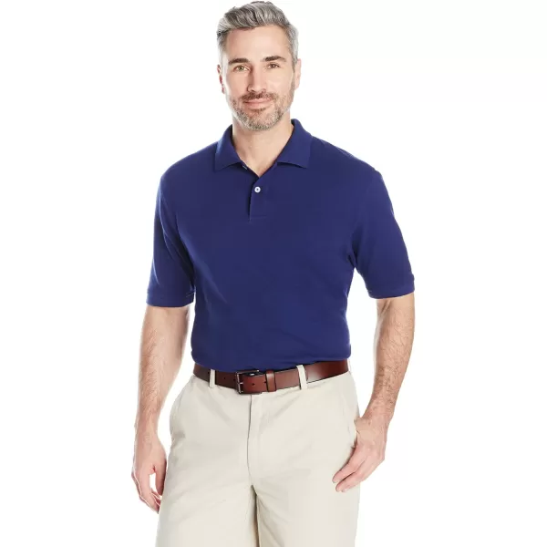 Amazon Essentials Mens RegularFit Cotton Pique Polo Shirt Available in Big amp TallNavy