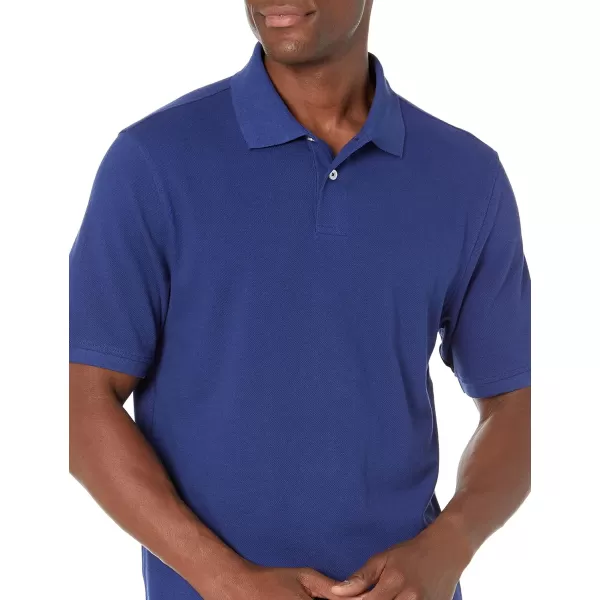 Amazon Essentials Mens RegularFit Cotton Pique Polo Shirt Available in Big amp TallNavy