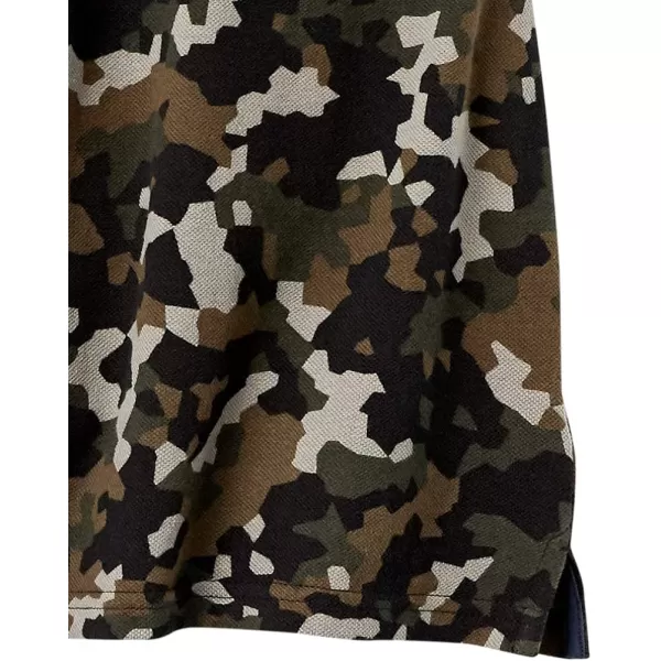 Amazon Essentials Mens RegularFit Cotton Pique Polo Shirt Available in Big amp TallOlive Camo