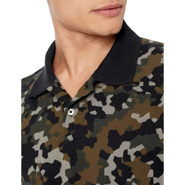 Amazon Essentials Mens RegularFit Cotton Pique Polo Shirt Available in Big amp TallOlive Camo