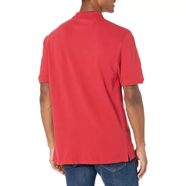 Amazon Essentials Mens RegularFit Cotton Pique Polo Shirt Available in Big amp TallRed