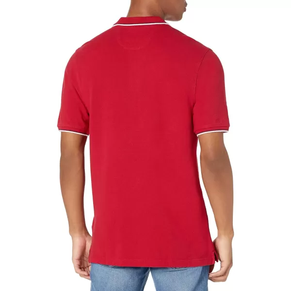 Amazon Essentials Mens RegularFit Cotton Pique Polo Shirt Available in Big amp TallRedNavyWhite
