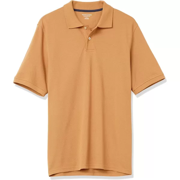 Amazon Essentials Mens RegularFit Cotton Pique Polo Shirt Available in Big amp TallTan