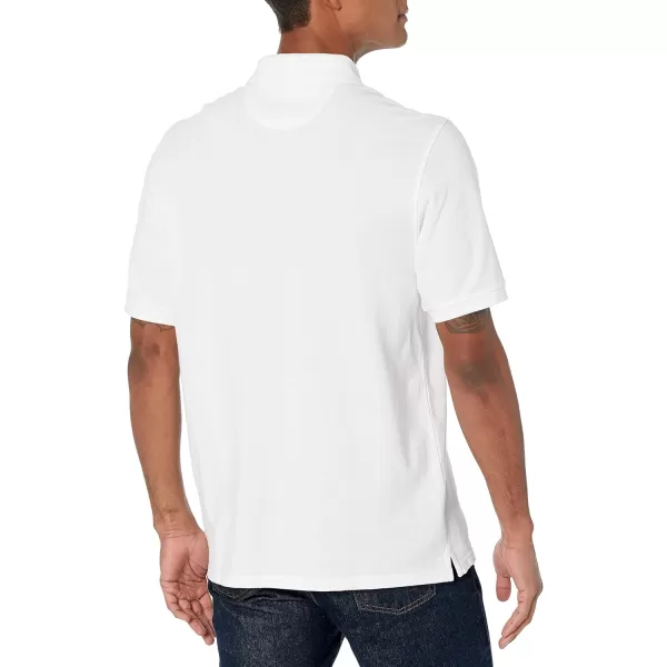 Amazon Essentials Mens RegularFit Cotton Pique Polo Shirt Available in Big amp TallWhite