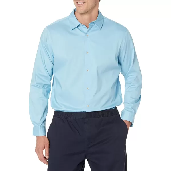 Amazon Essentials Mens SlimFit LongSleeve Stretch Dress ShirtSky Blue