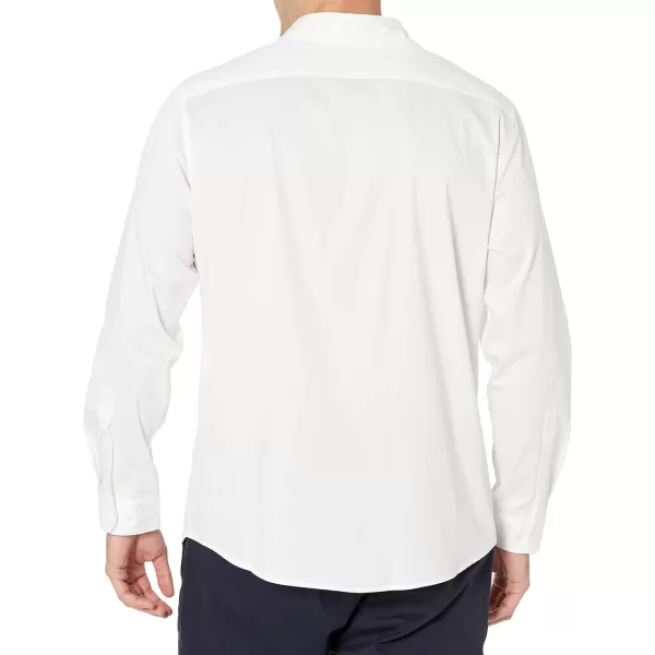 Amazon Essentials Mens SlimFit LongSleeve Stretch Dress ShirtWhite