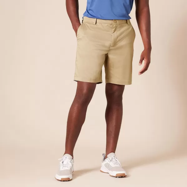 Amazon Essentials Mens SlimFit Stretch Golf ShortKhaki Brown