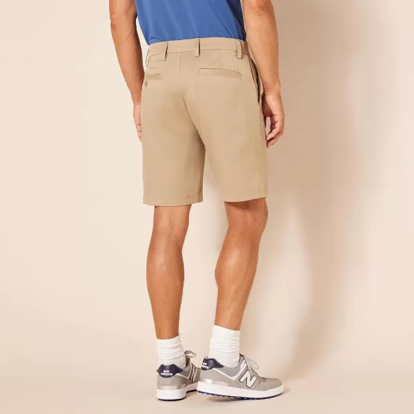 Amazon Essentials Mens SlimFit Stretch Golf ShortKhaki Brown