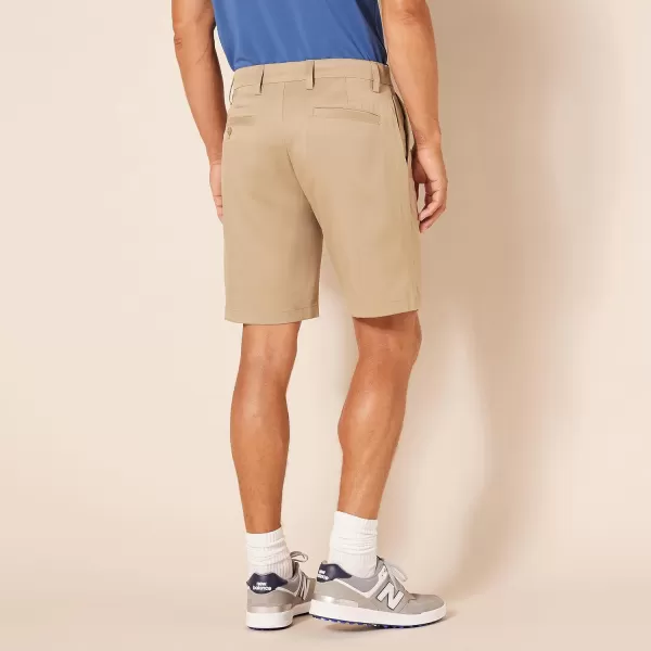 Amazon Essentials Mens SlimFit Stretch Golf ShortKhaki Brown