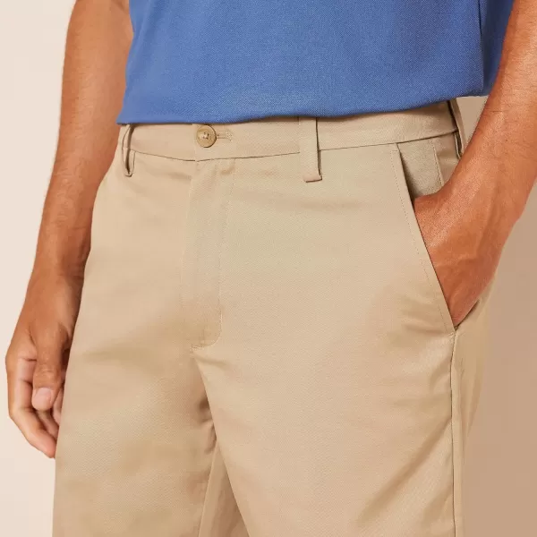 Amazon Essentials Mens SlimFit Stretch Golf ShortKhaki Brown