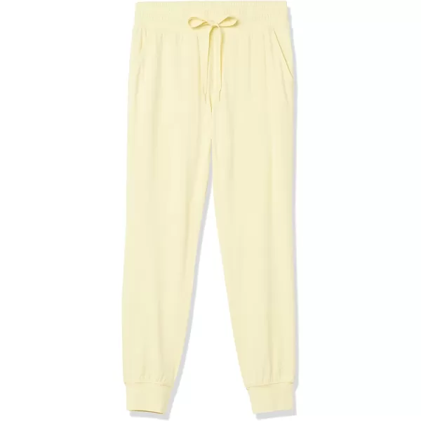 Amazon Essentials Womens Brushed Tech Stretch Jogger Pant Available in Plus SizeLight Yellow
