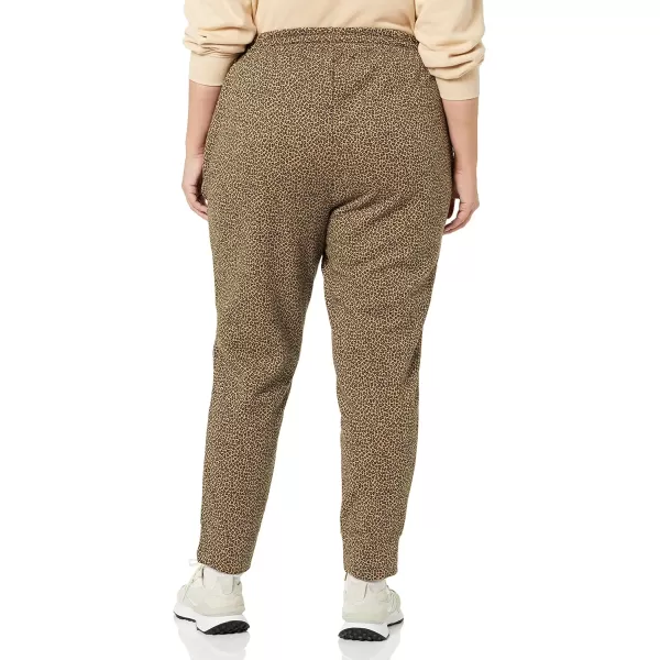 Amazon Essentials Womens Fleece Jogger Sweatpant Available in Plus SizeCamel Cheetah