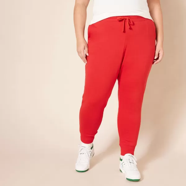 Amazon Essentials Womens Fleece Jogger Sweatpant Available in Plus SizeRed