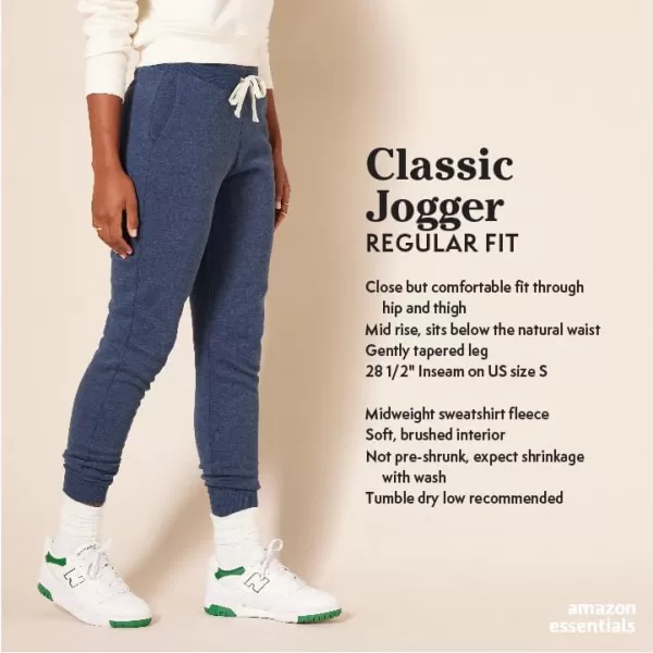 Amazon Essentials Womens Fleece Jogger Sweatpant Available in Plus SizeWhite