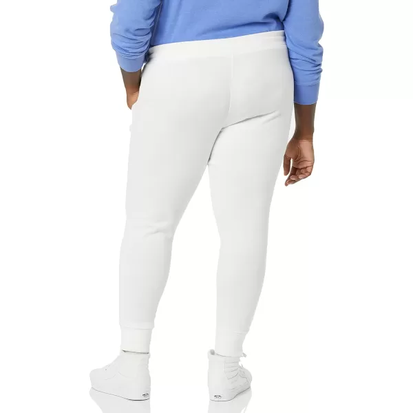 Amazon Essentials Womens Fleece Jogger Sweatpant Available in Plus SizeWhite