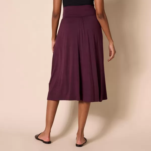 Amazon Essentials Womens Jersey Pull On Midi Length SkirtBurgundy