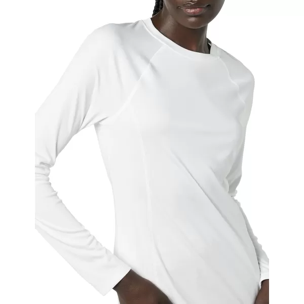 Amazon Essentials Womens Rash Guard Long SleeveWhite