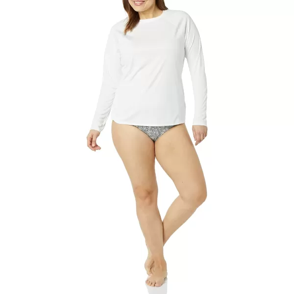 Amazon Essentials Womens Rash Guard Long SleeveWhite