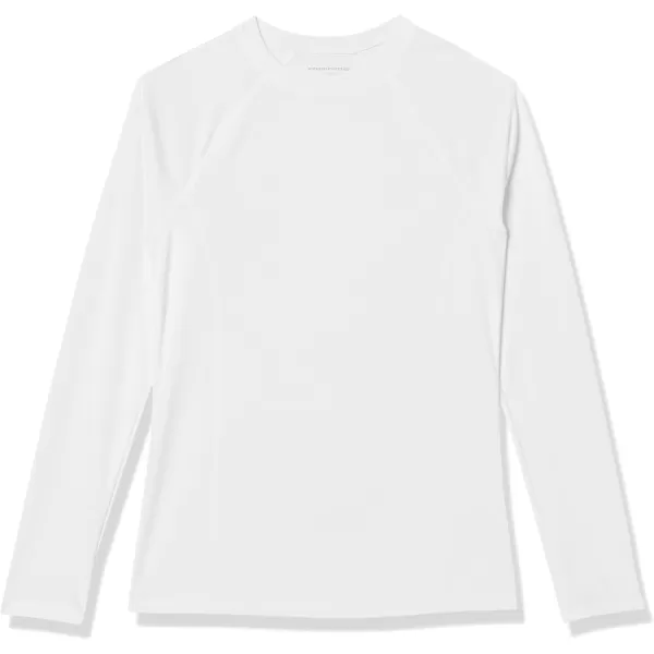 Amazon Essentials Womens Rash Guard Long SleeveWhite