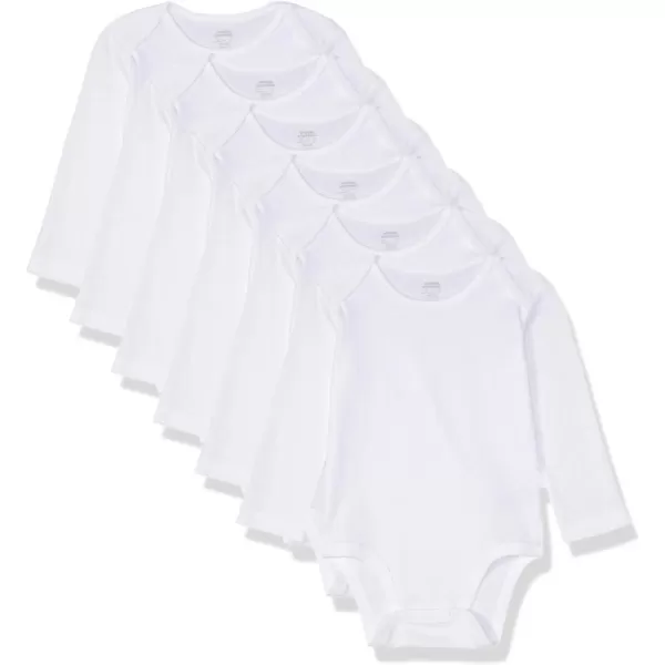 Amazon Essentials Baby Girls LongSleeve Bodysuits Pack of 6White