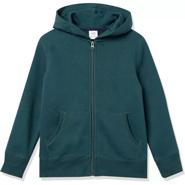 Amazon Essentials Boys and Toddlers Fleece Zipup Hoodie SweatshirtDark Green