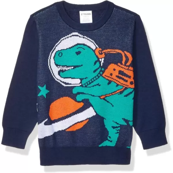 Amazon Essentials Boys and Toddlers Pullover Crew Sweater Previously Spotted ZebraSpaceDinosaur