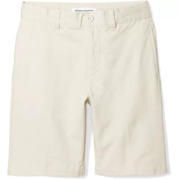 Amazon Essentials Boys and Toddlers Uniform Woven FlatFront Shorts Multipacks1 Light Khaki Brown