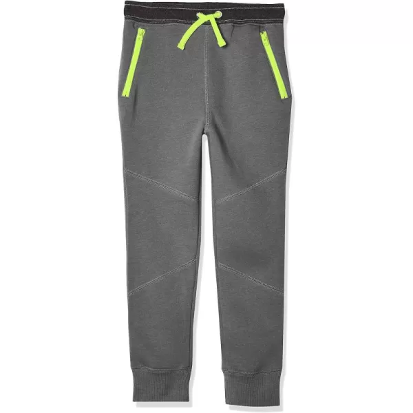 Amazon Essentials Boys and Toddlers ZipPocket Fleece Jogger Pant Previously Spotted ZebraGrey