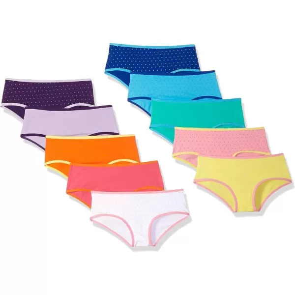 Amazon Essentials Girls Bikini Underwear Multipacks10 Basic ColorsDots