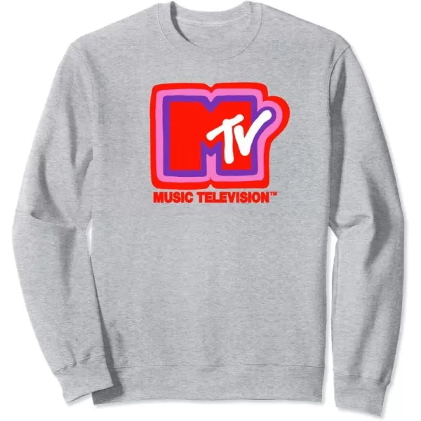 Amazon Essentials MTV Super Thick Outlines Logo SweatshirtHeather Grey