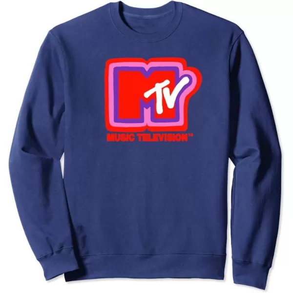 Amazon Essentials MTV Super Thick Outlines Logo SweatshirtNavy Blue