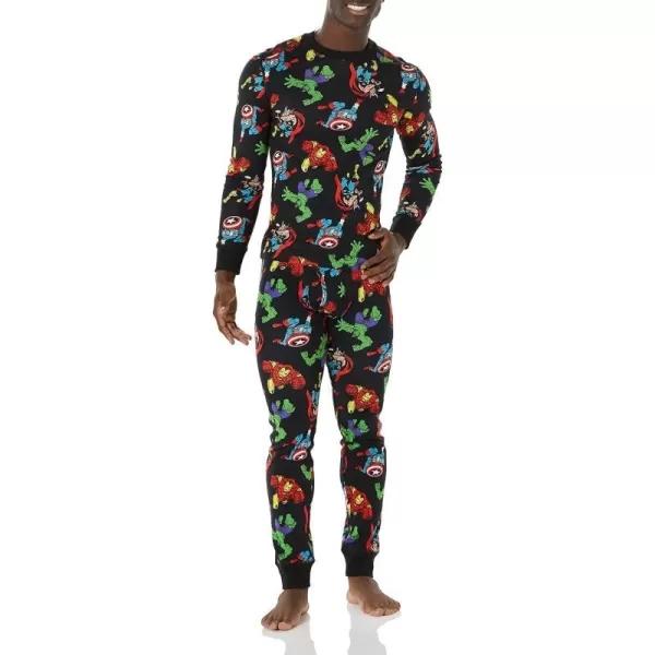 Amazon Essentials Marvel Family Matching Pajama Sleep SetsAdult Marvel Avengers  Mens Snugfit