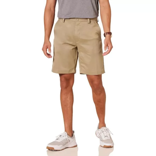 Amazon Essentials Mens ClassicFit Stretch Golf Short Available in Big  TallKhaki Brown