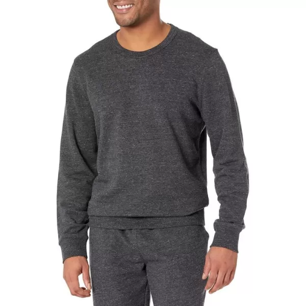 Amazon Essentials Mens Lightweight LongSleeve French Terry Crewneck Sweatshirt Available in Big amp TallCharcoal Heather