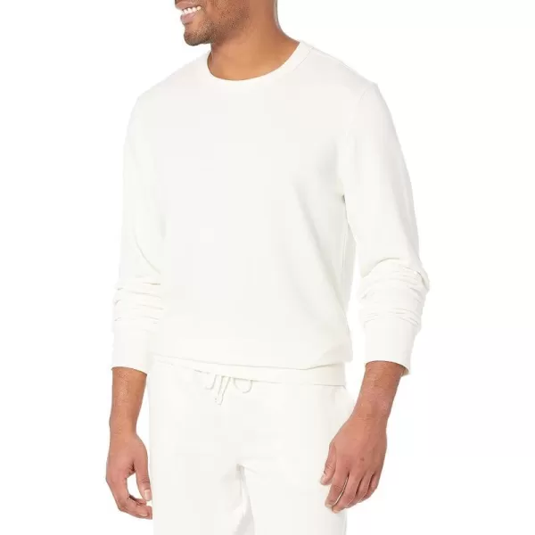 Amazon Essentials Mens Lightweight LongSleeve French Terry Crewneck Sweatshirt Available in Big amp TallEggshell White