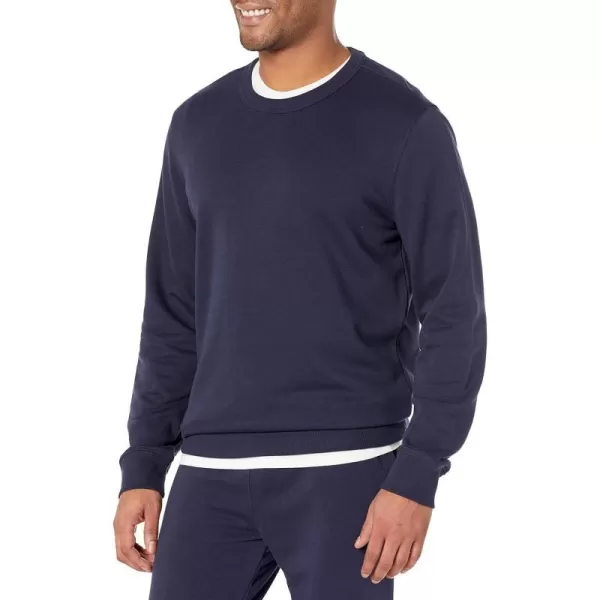 Amazon Essentials Mens Lightweight LongSleeve French Terry Crewneck Sweatshirt Available in Big amp TallNavy