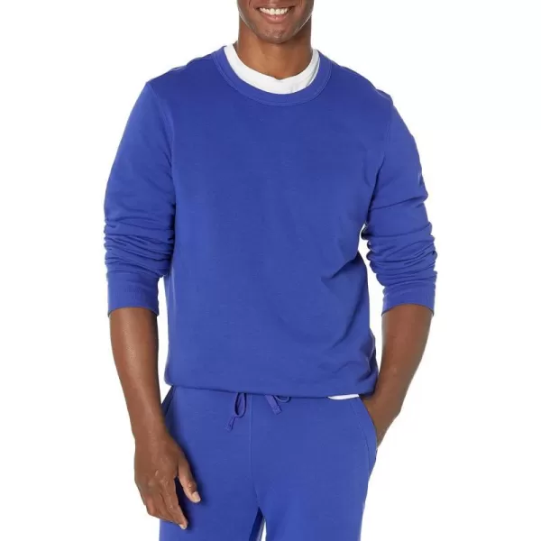 Amazon Essentials Mens Lightweight LongSleeve French Terry Crewneck Sweatshirt Available in Big amp TallRoyal Blue