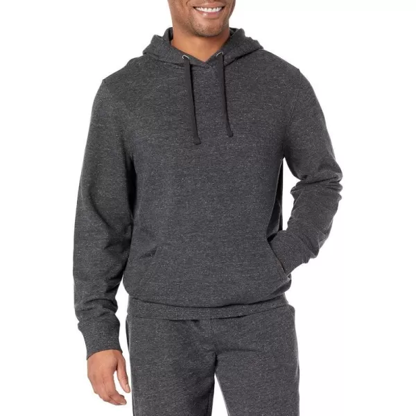 Amazon Essentials Mens Lightweight LongSleeve French Terry Hooded Sweatshirt Available in Big amp TallCharcoal Heather