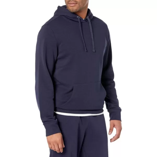 Amazon Essentials Mens Lightweight LongSleeve French Terry Hooded Sweatshirt Available in Big amp TallNavy