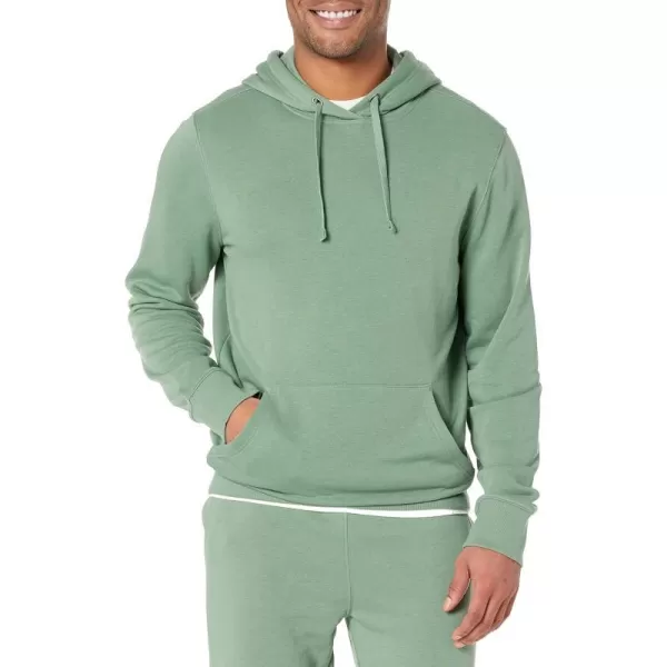 Amazon Essentials Mens Lightweight LongSleeve French Terry Hooded Sweatshirt Available in Big amp TallSage Green