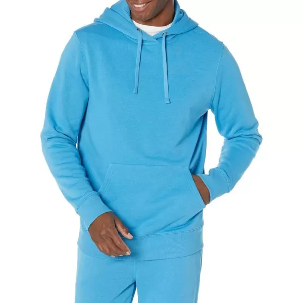 Amazon Essentials Mens Lightweight LongSleeve French Terry Hooded Sweatshirt Available in Big amp TallTurquoise Blue