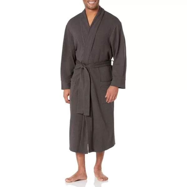 Amazon Essentials Mens Lightweight Waffle Robe Available in Big amp TallCharcoal Heather