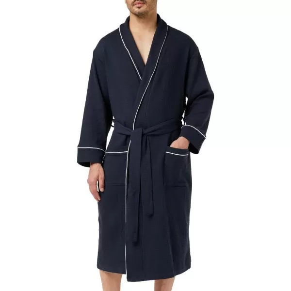 Amazon Essentials Mens Lightweight Waffle Robe Available in Big amp TallNavy