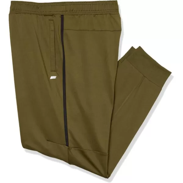 Amazon Essentials Mens Performance Stretch Knit Jogger PantDark Olive