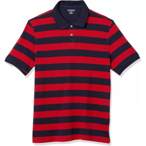 Red/Navy, Rugby Stripe